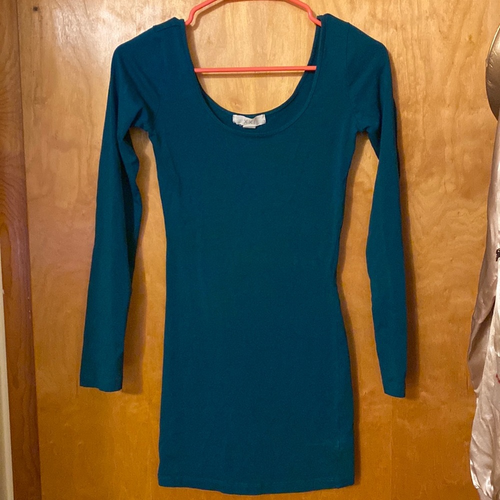 Green Long Sleeved Mini Dress Forever 21 Halloween Barbie  Fall Woman’s S